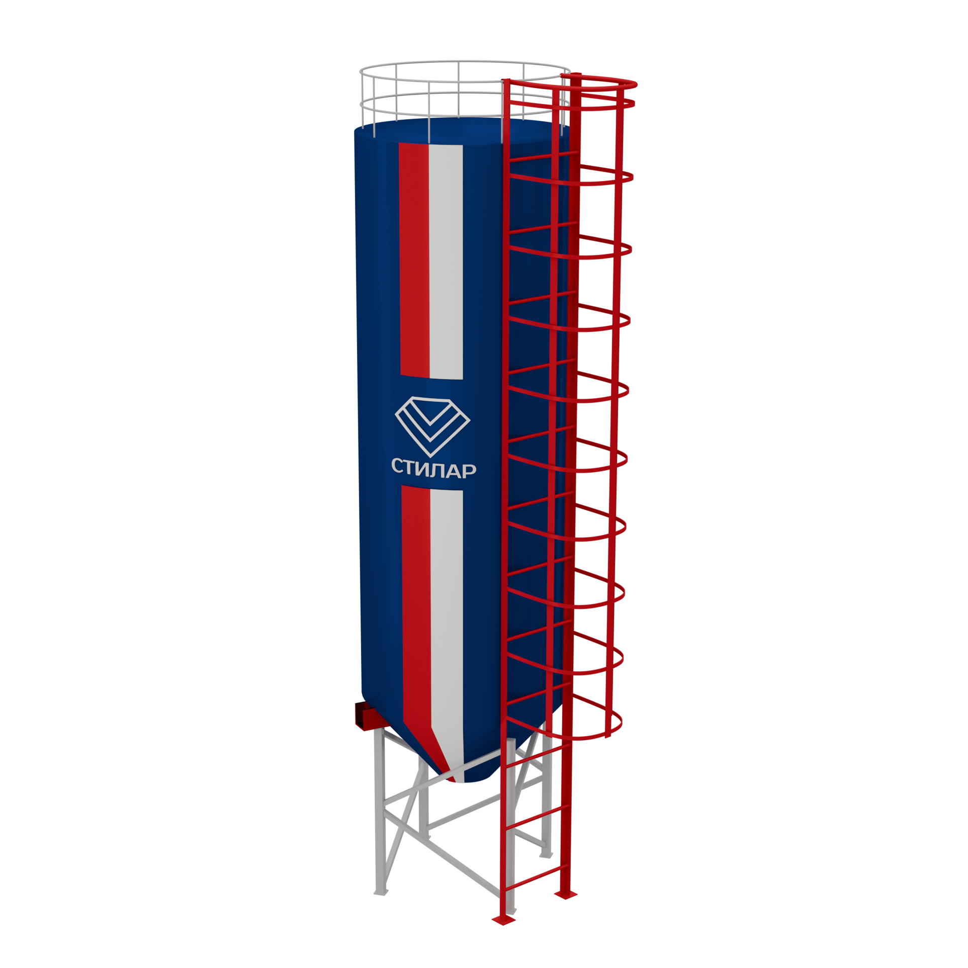 Цельносварный силос для комбикорма 500 м³ от производителя